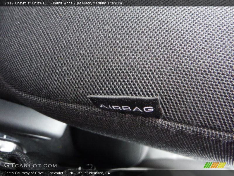 Summit White / Jet Black/Medium Titanium 2012 Chevrolet Cruze LS