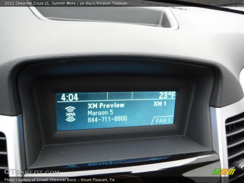 Summit White / Jet Black/Medium Titanium 2012 Chevrolet Cruze LS