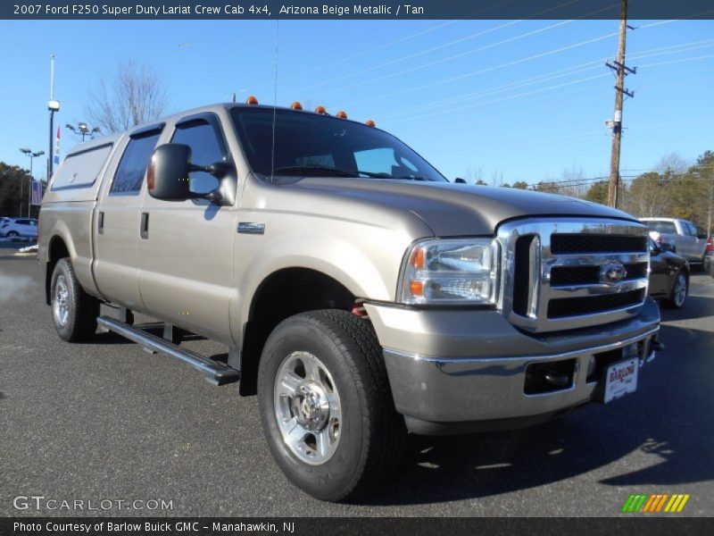 Arizona Beige Metallic / Tan 2007 Ford F250 Super Duty Lariat Crew Cab 4x4