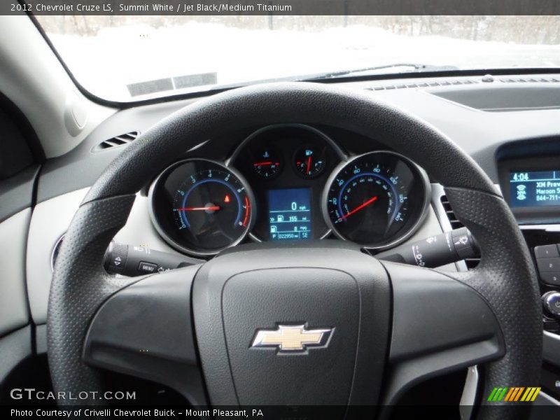 Summit White / Jet Black/Medium Titanium 2012 Chevrolet Cruze LS
