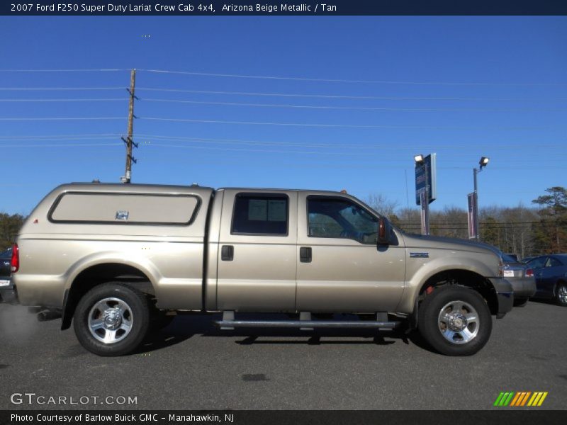 Arizona Beige Metallic / Tan 2007 Ford F250 Super Duty Lariat Crew Cab 4x4
