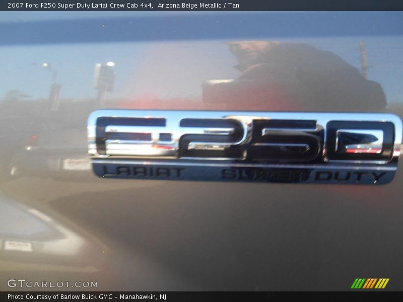 Arizona Beige Metallic / Tan 2007 Ford F250 Super Duty Lariat Crew Cab 4x4
