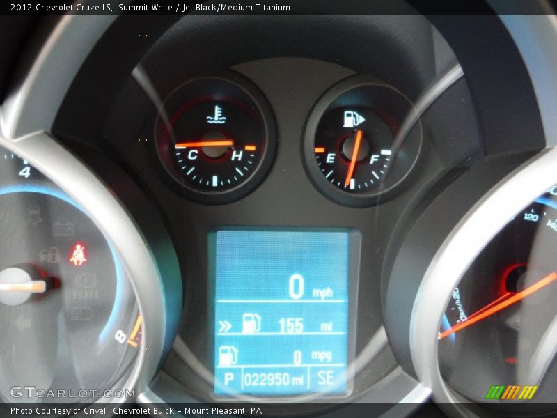 Summit White / Jet Black/Medium Titanium 2012 Chevrolet Cruze LS