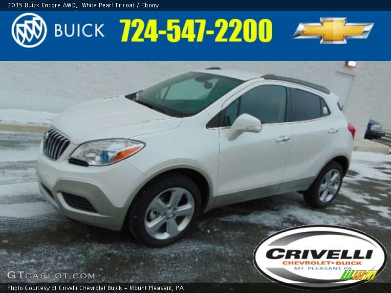 White Pearl Tricoat / Ebony 2015 Buick Encore AWD