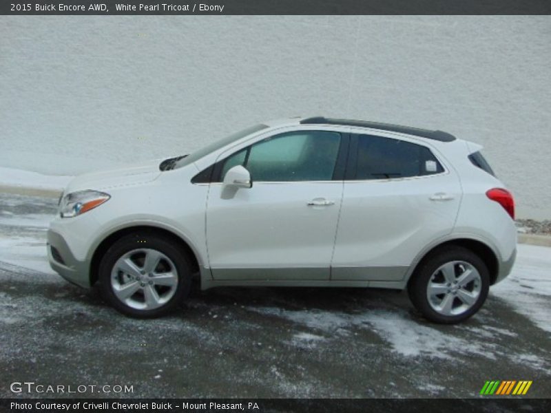 White Pearl Tricoat / Ebony 2015 Buick Encore AWD