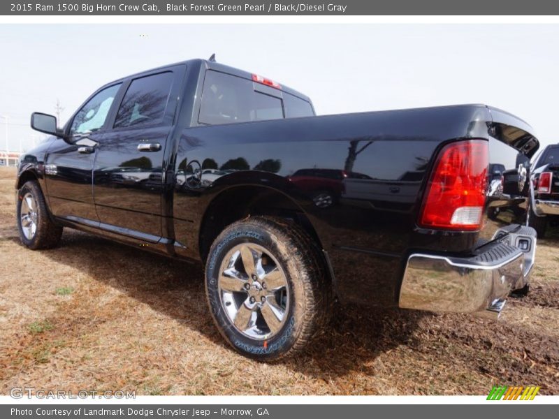 Black Forest Green Pearl / Black/Diesel Gray 2015 Ram 1500 Big Horn Crew Cab