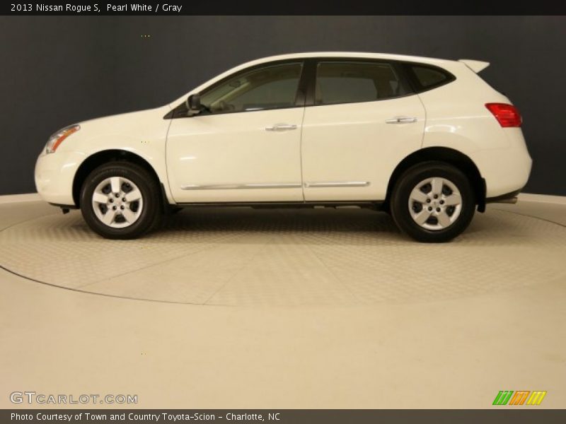 Pearl White / Gray 2013 Nissan Rogue S