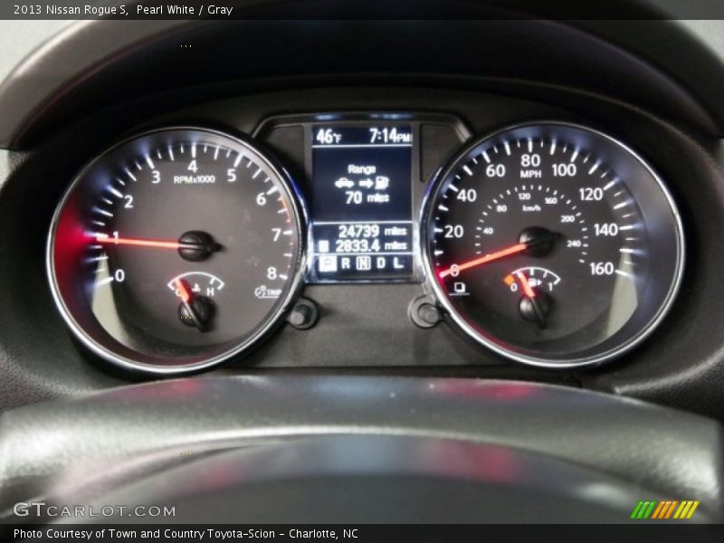 Pearl White / Gray 2013 Nissan Rogue S