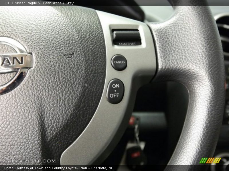 Pearl White / Gray 2013 Nissan Rogue S