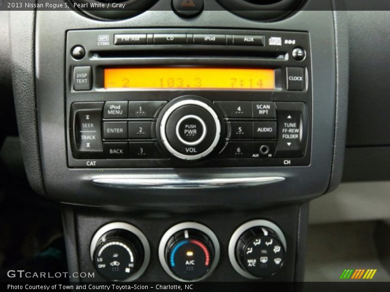 Pearl White / Gray 2013 Nissan Rogue S