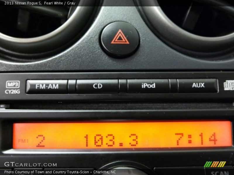 Pearl White / Gray 2013 Nissan Rogue S