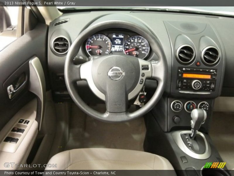 Pearl White / Gray 2013 Nissan Rogue S