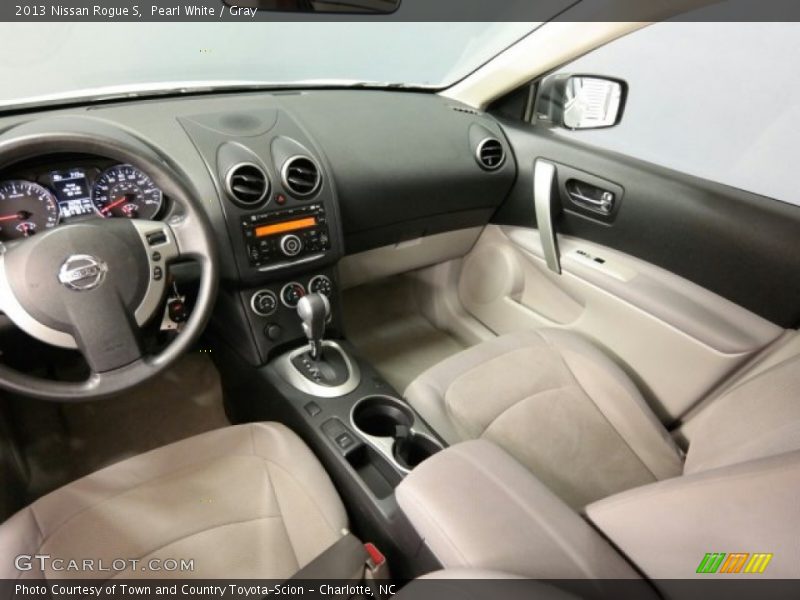 Pearl White / Gray 2013 Nissan Rogue S