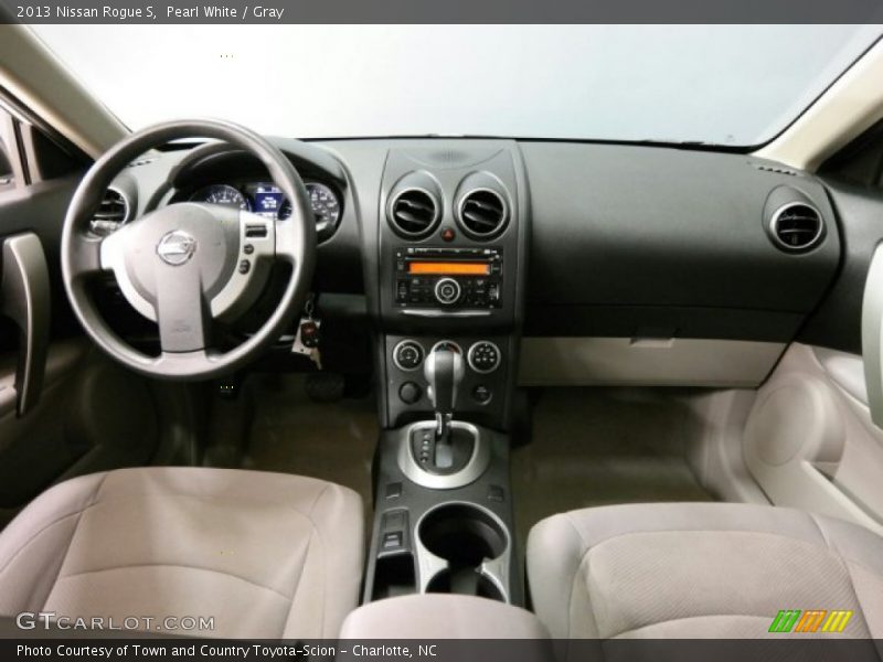 Pearl White / Gray 2013 Nissan Rogue S