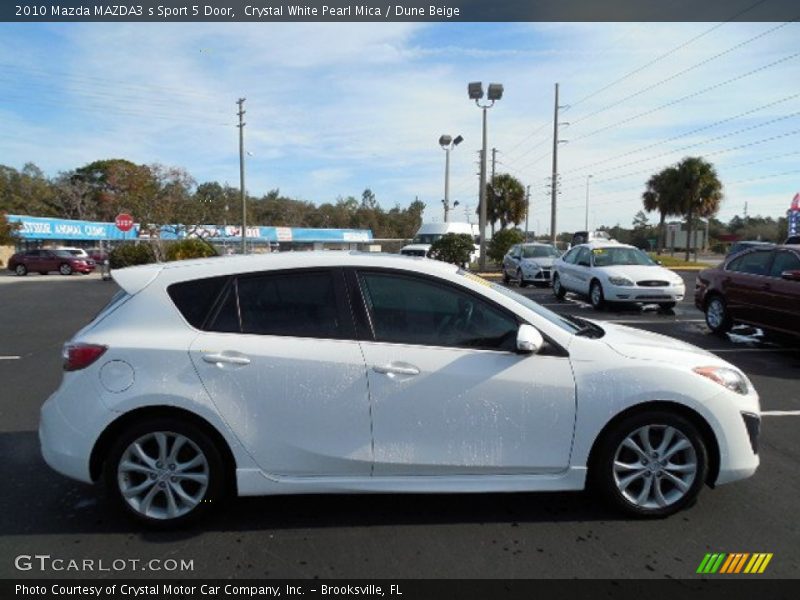 Crystal White Pearl Mica / Dune Beige 2010 Mazda MAZDA3 s Sport 5 Door