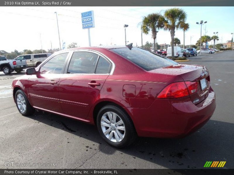 Spicy Red / Gray 2010 Kia Optima LX