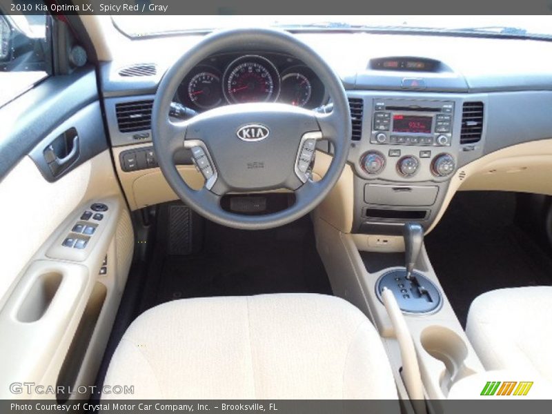 Spicy Red / Gray 2010 Kia Optima LX