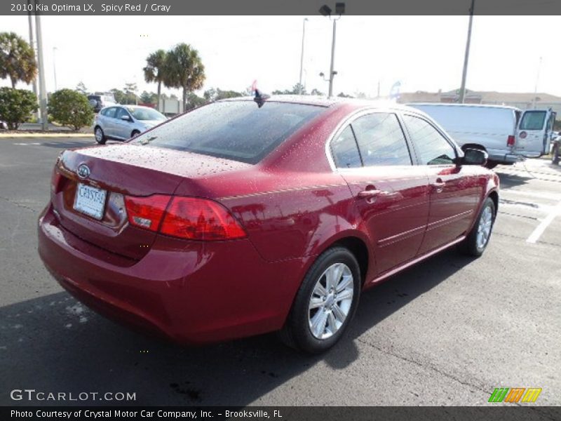 Spicy Red / Gray 2010 Kia Optima LX
