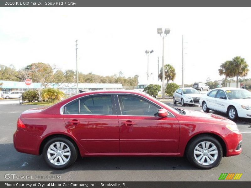 Spicy Red / Gray 2010 Kia Optima LX