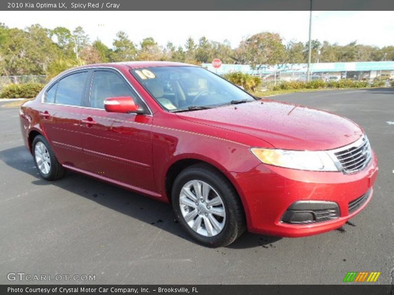 Spicy Red / Gray 2010 Kia Optima LX