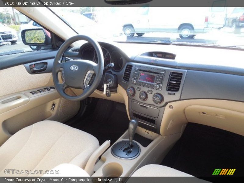 Spicy Red / Gray 2010 Kia Optima LX