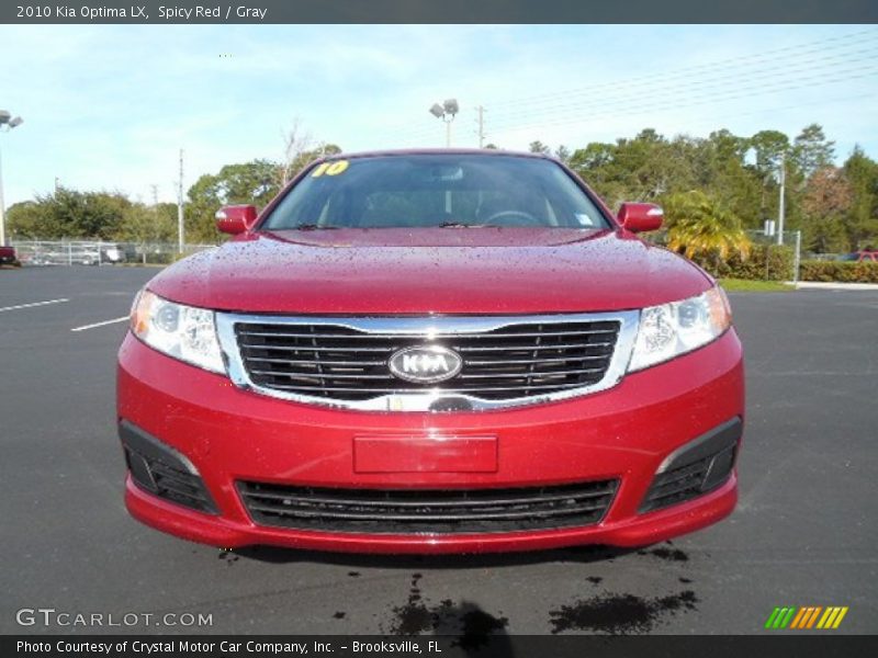 Spicy Red / Gray 2010 Kia Optima LX