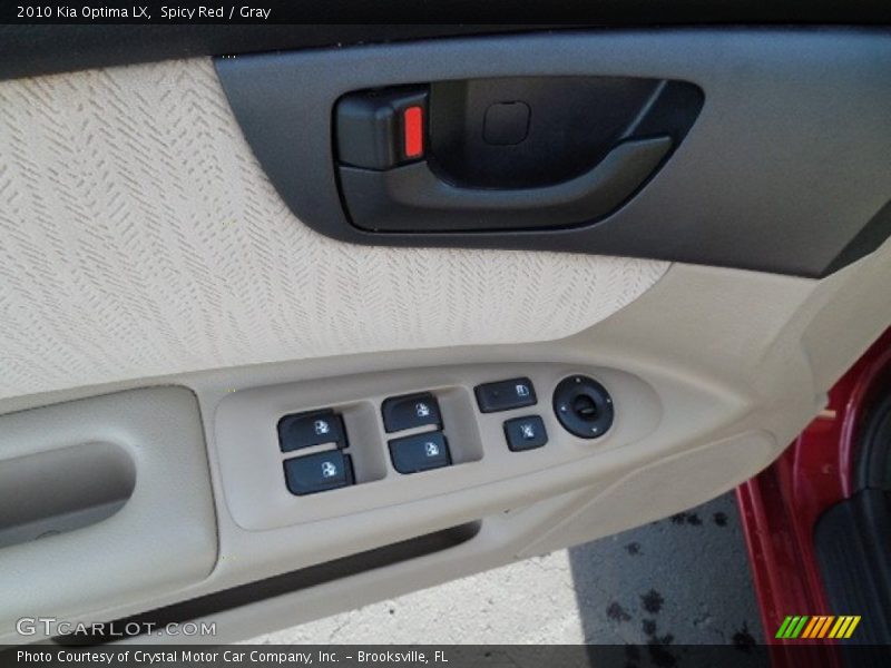 Spicy Red / Gray 2010 Kia Optima LX