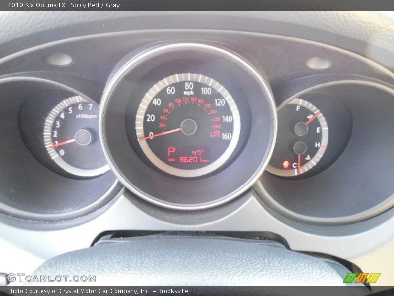 Spicy Red / Gray 2010 Kia Optima LX