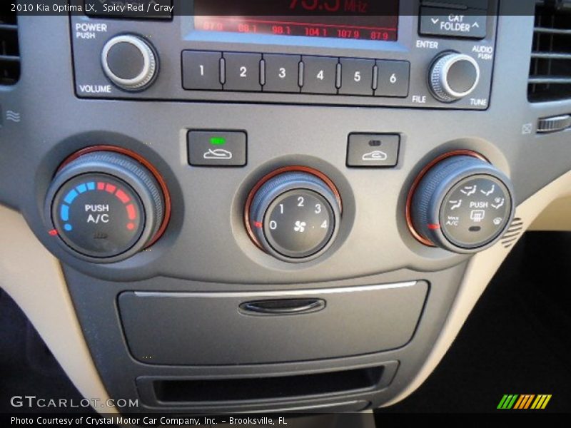 Spicy Red / Gray 2010 Kia Optima LX