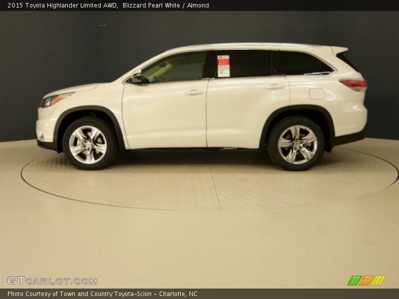 Blizzard Pearl White / Almond 2015 Toyota Highlander Limited AWD