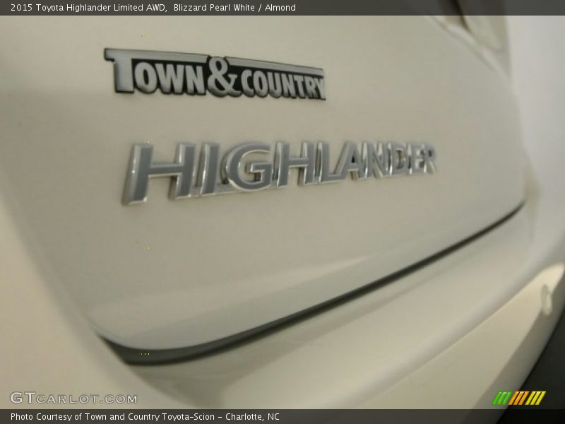 Blizzard Pearl White / Almond 2015 Toyota Highlander Limited AWD