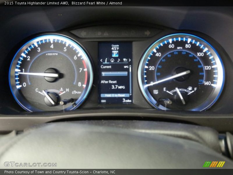 Blizzard Pearl White / Almond 2015 Toyota Highlander Limited AWD