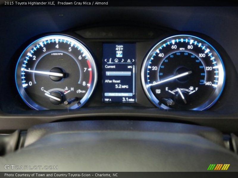Predawn Gray Mica / Almond 2015 Toyota Highlander XLE