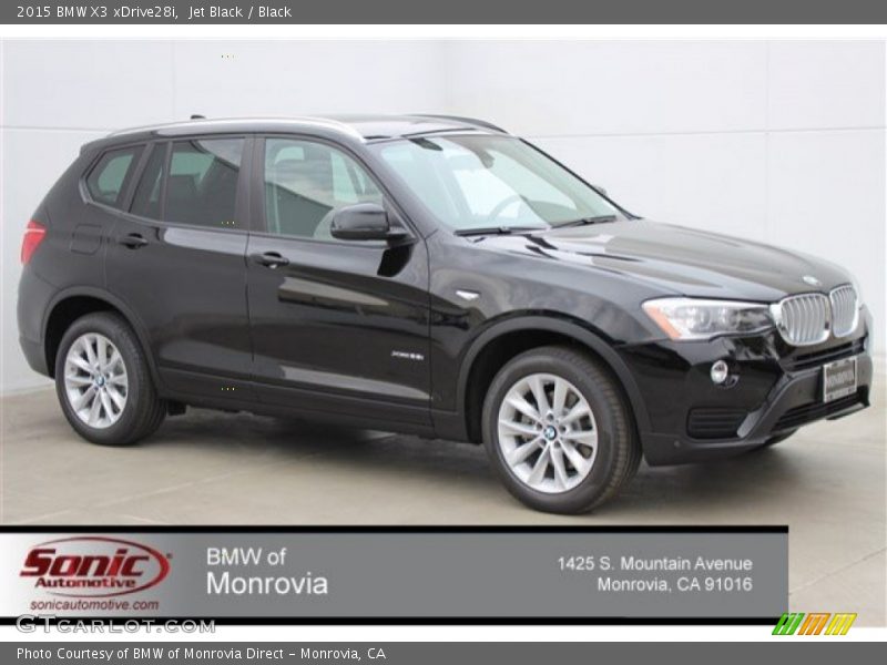Jet Black / Black 2015 BMW X3 xDrive28i