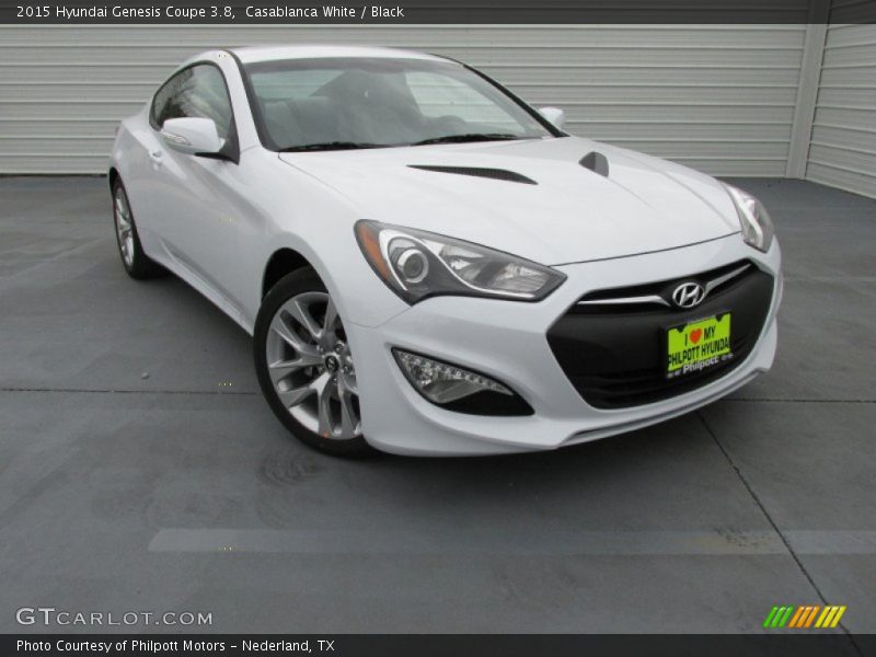 Casablanca White / Black 2015 Hyundai Genesis Coupe 3.8