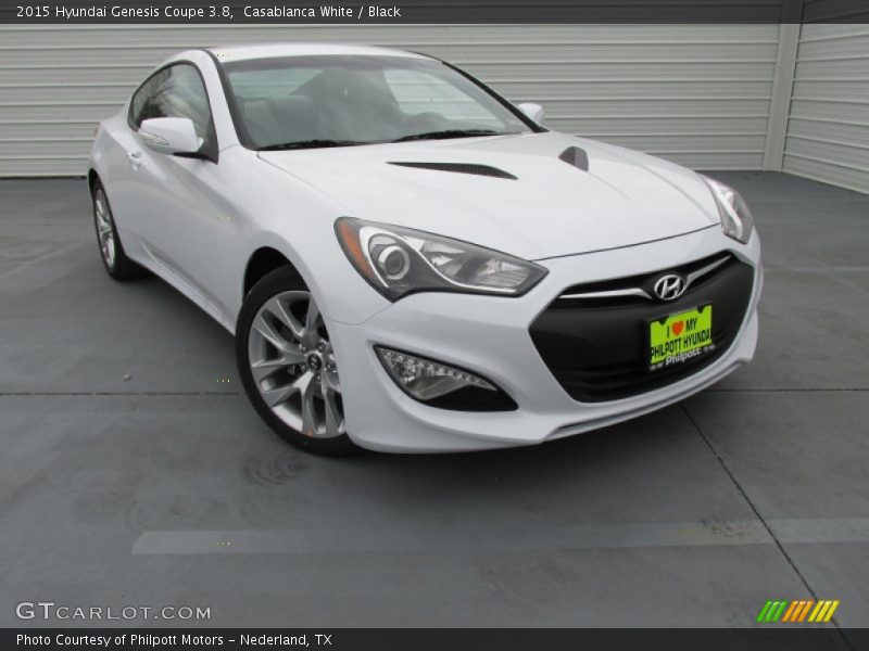 Casablanca White / Black 2015 Hyundai Genesis Coupe 3.8
