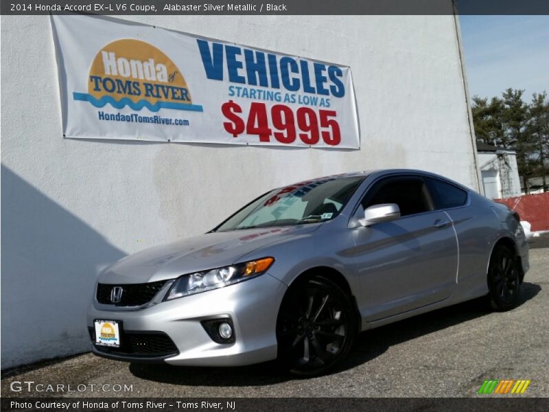 Alabaster Silver Metallic / Black 2014 Honda Accord EX-L V6 Coupe