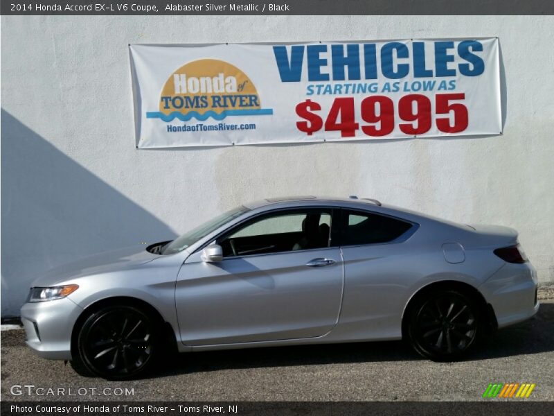 Alabaster Silver Metallic / Black 2014 Honda Accord EX-L V6 Coupe