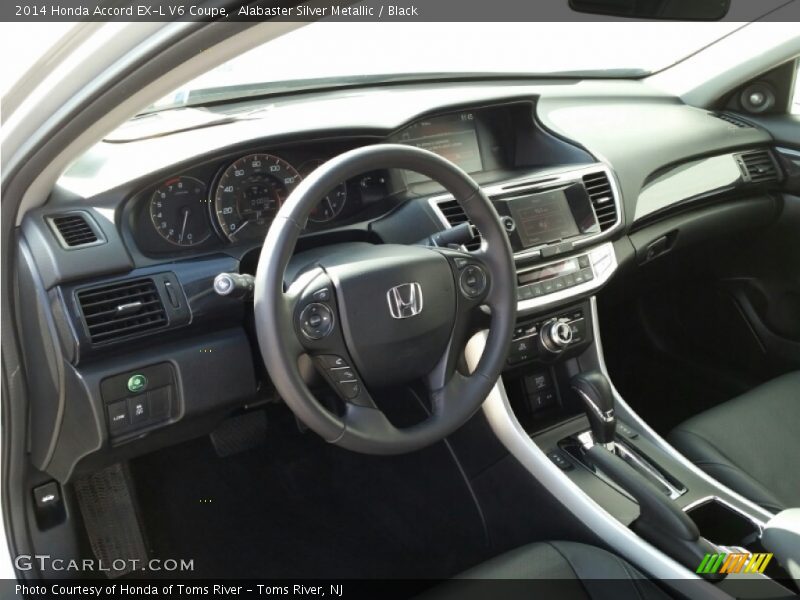 Alabaster Silver Metallic / Black 2014 Honda Accord EX-L V6 Coupe