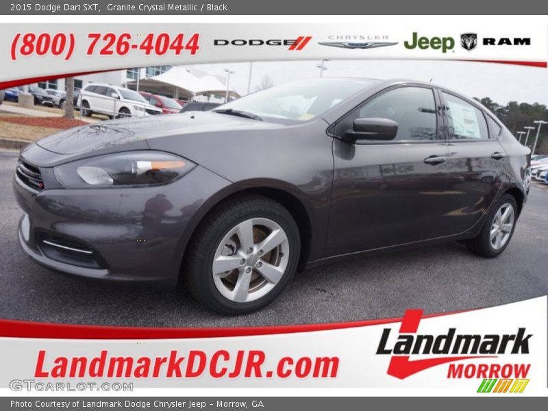 Granite Crystal Metallic / Black 2015 Dodge Dart SXT