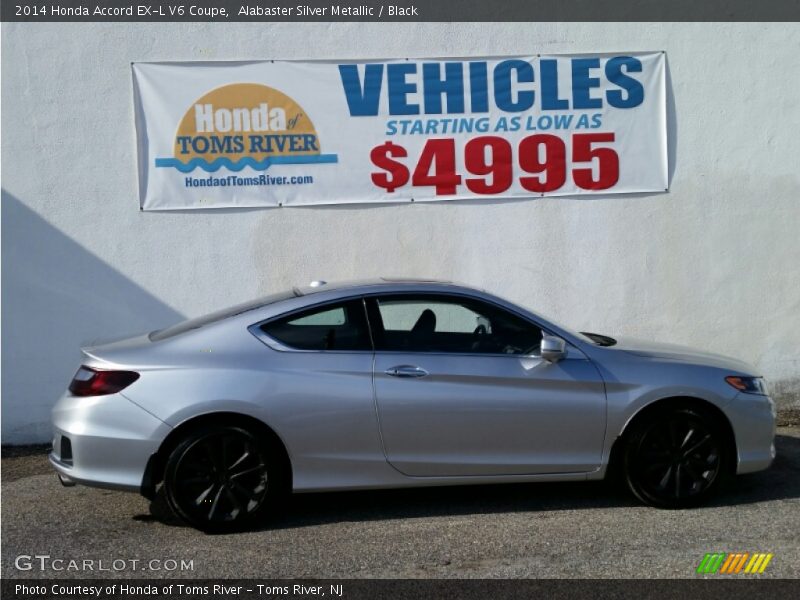 Alabaster Silver Metallic / Black 2014 Honda Accord EX-L V6 Coupe