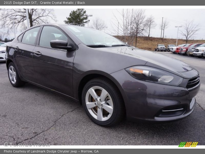 Granite Crystal Metallic / Black 2015 Dodge Dart SXT