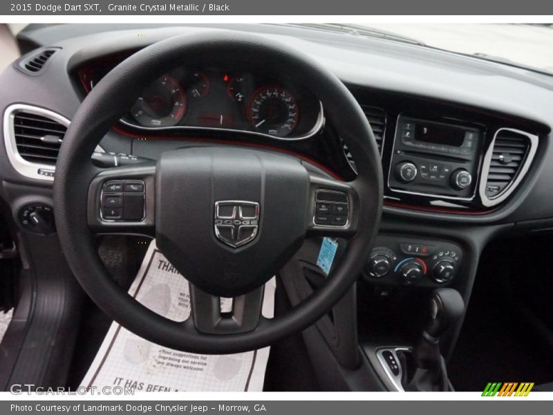 Granite Crystal Metallic / Black 2015 Dodge Dart SXT
