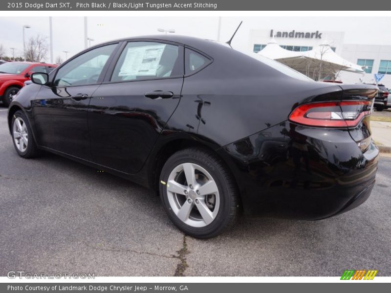 Pitch Black / Black/Light Tungsten Accent Stitching 2015 Dodge Dart SXT