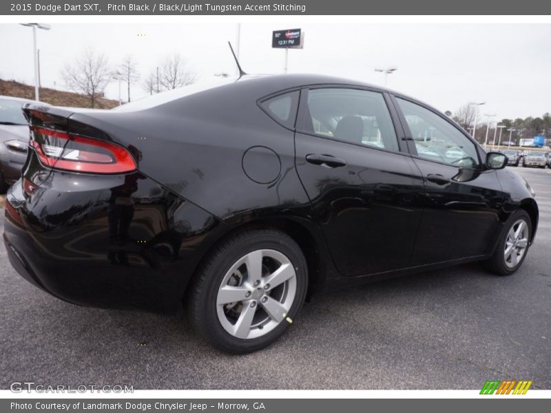 Pitch Black / Black/Light Tungsten Accent Stitching 2015 Dodge Dart SXT