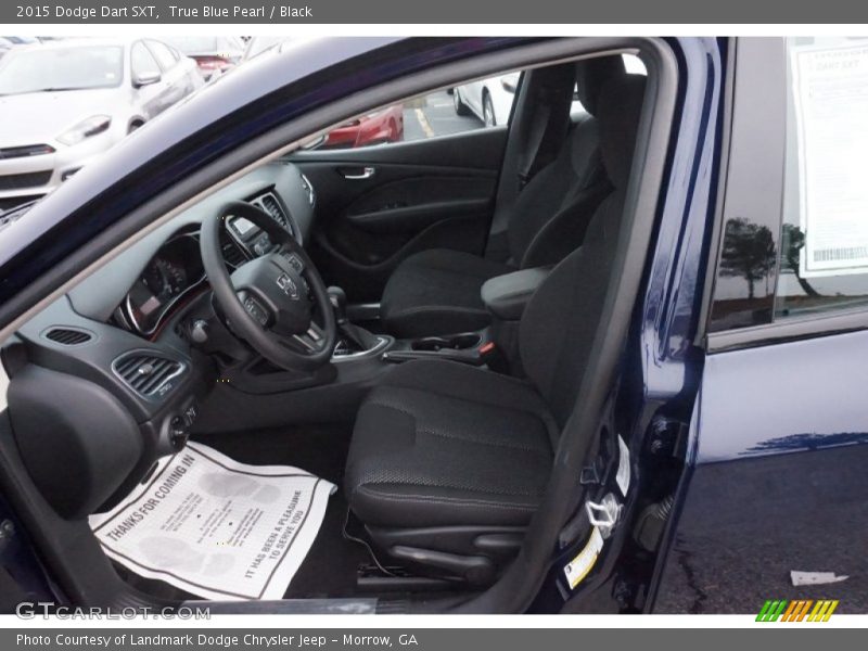 True Blue Pearl / Black 2015 Dodge Dart SXT