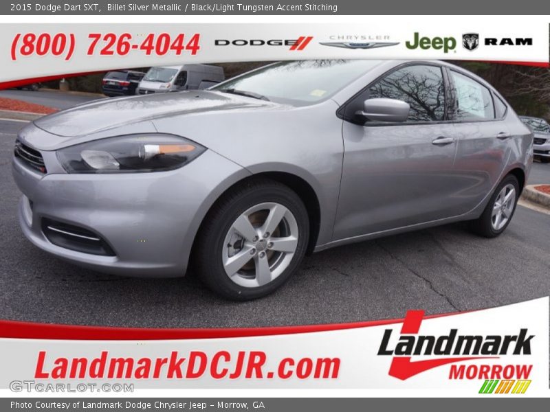 Billet Silver Metallic / Black/Light Tungsten Accent Stitching 2015 Dodge Dart SXT