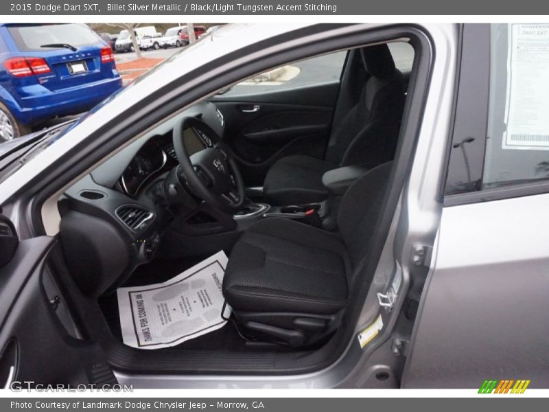 Billet Silver Metallic / Black/Light Tungsten Accent Stitching 2015 Dodge Dart SXT