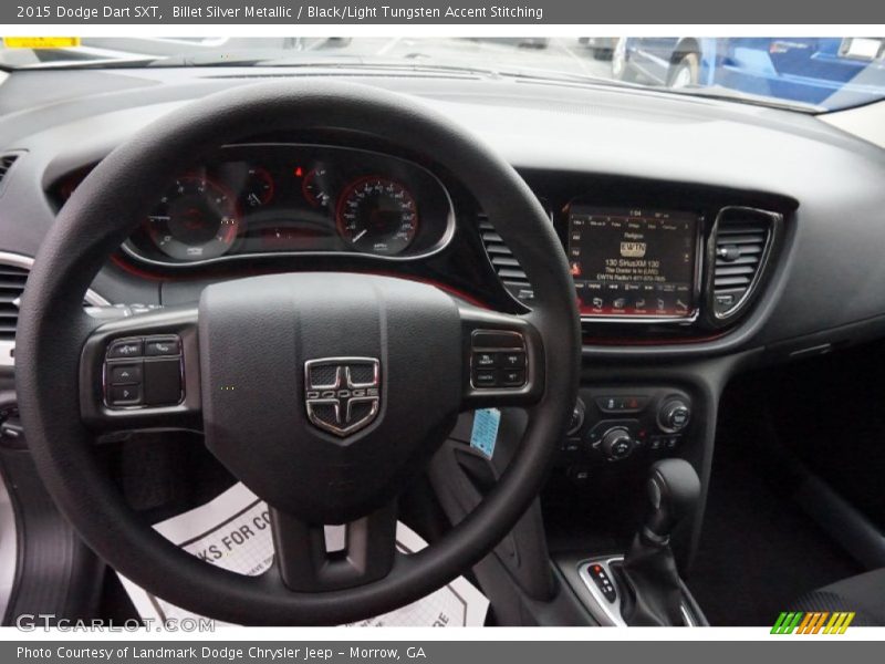 Billet Silver Metallic / Black/Light Tungsten Accent Stitching 2015 Dodge Dart SXT