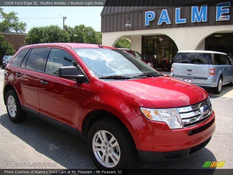 Redfire Metallic / Medium Light Stone 2008 Ford Edge SE